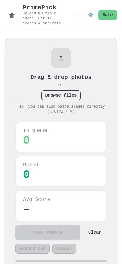 PrimePick mobile screenshot