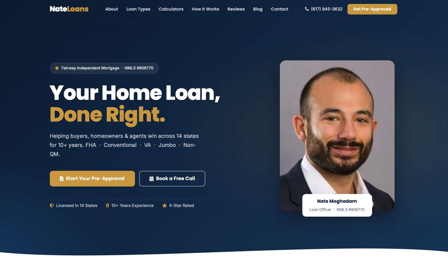 NateLoans.com screenshot